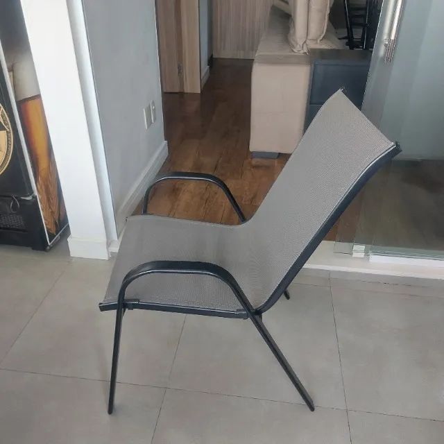 Cadeira metal cinza - Foto 3