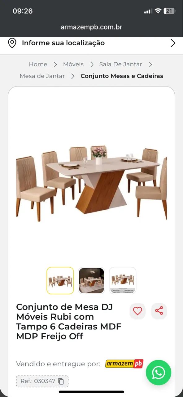 Conjunto de Mesa - Foto 3