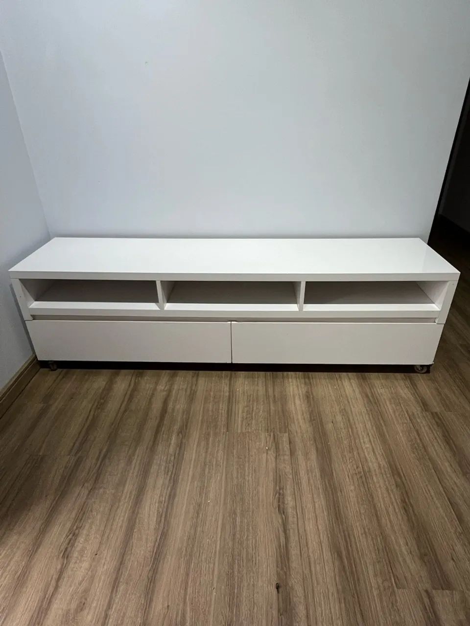 Rack branco de sala com Rodinha - Foto 2