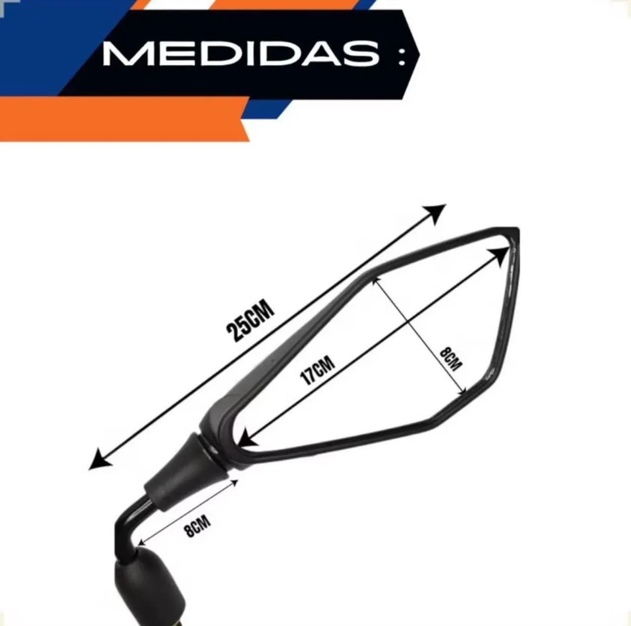 Retrovisor esportivo pentagonal  - Foto 4