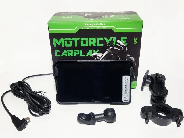 Multimídia Portátil para moto USB Carplay e android auto 5 polegadas à prova d'água