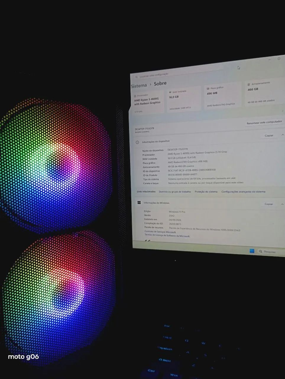 PC Gamer Ryzen 5 4600G