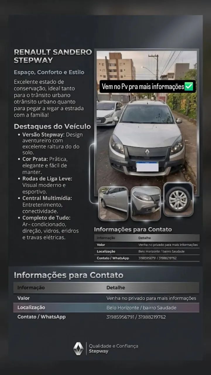 Vendo RENAULT SANDERO STEPWAY COMPLETO 