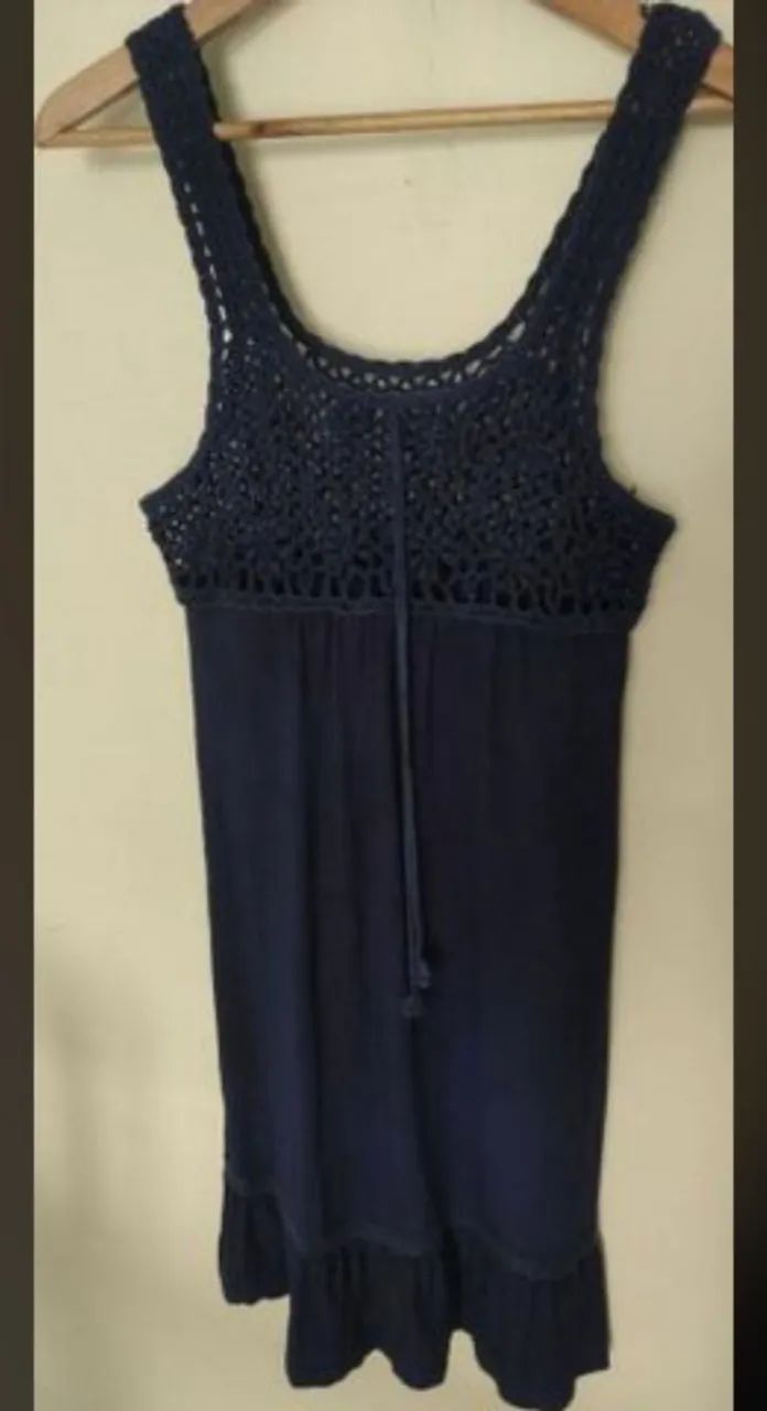 CHOCRIS VESTIDO crochê malha Tam M  - Foto 2