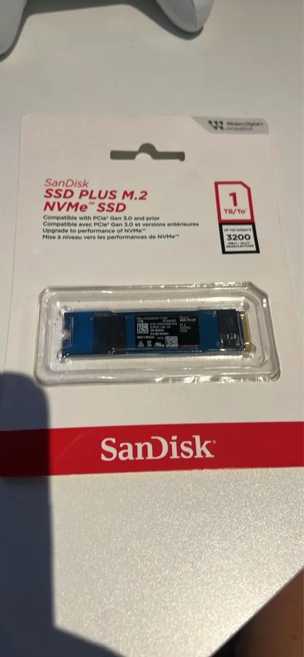 SSD 1 Tera scan disk zero lacrado m.2