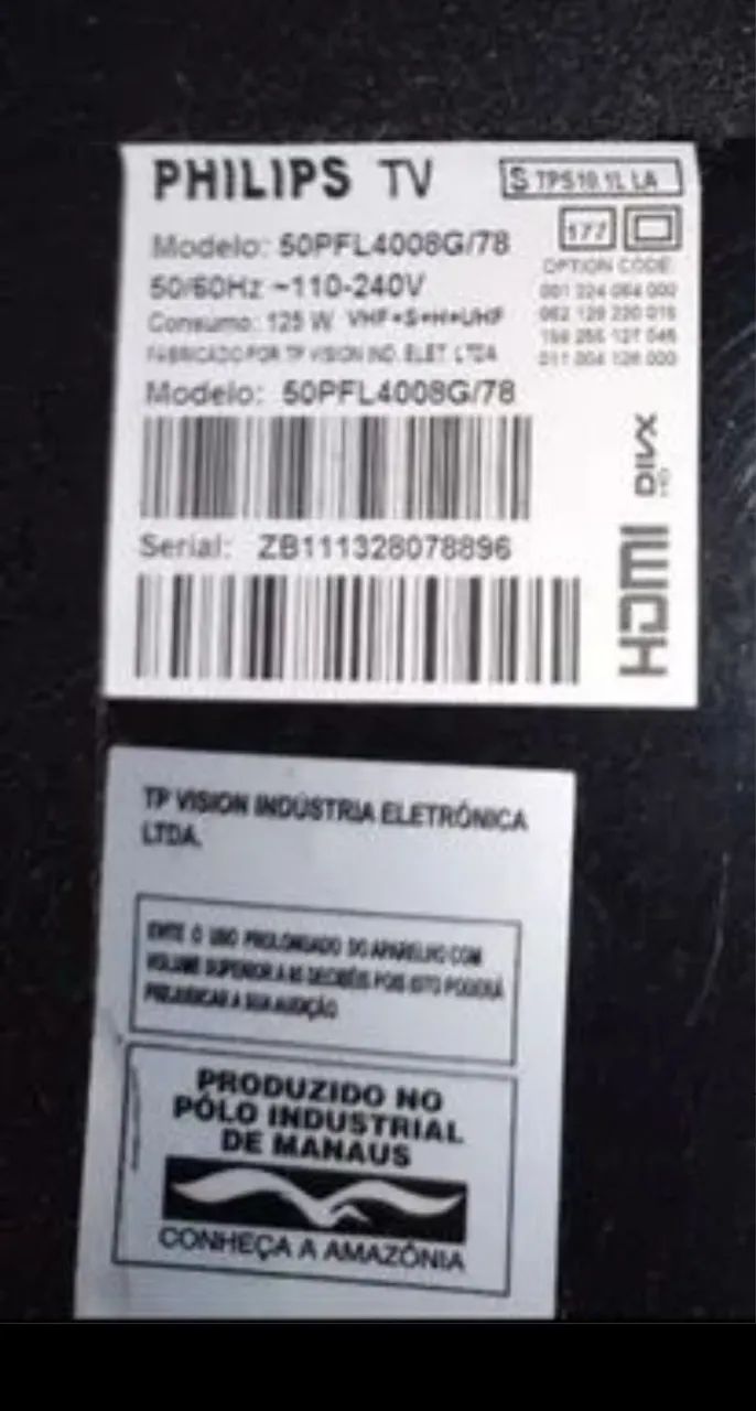 Vendo TV de LED de 50 polegadas para conserto retirada de peças baixei para vender - Foto 3