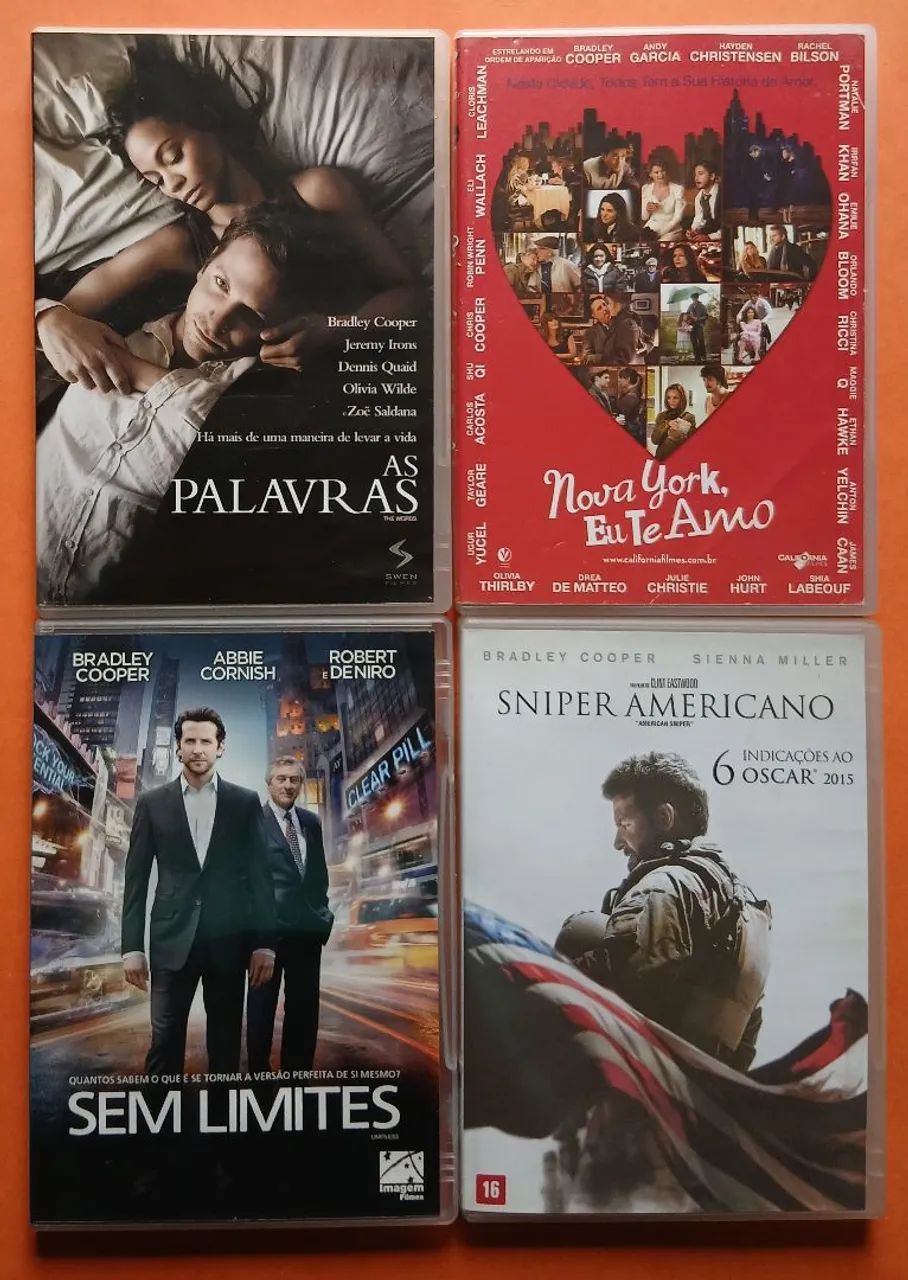 Dvd Bradley Cooper - 4 Filmes - CDs, DVDs etc - Pilarzinho