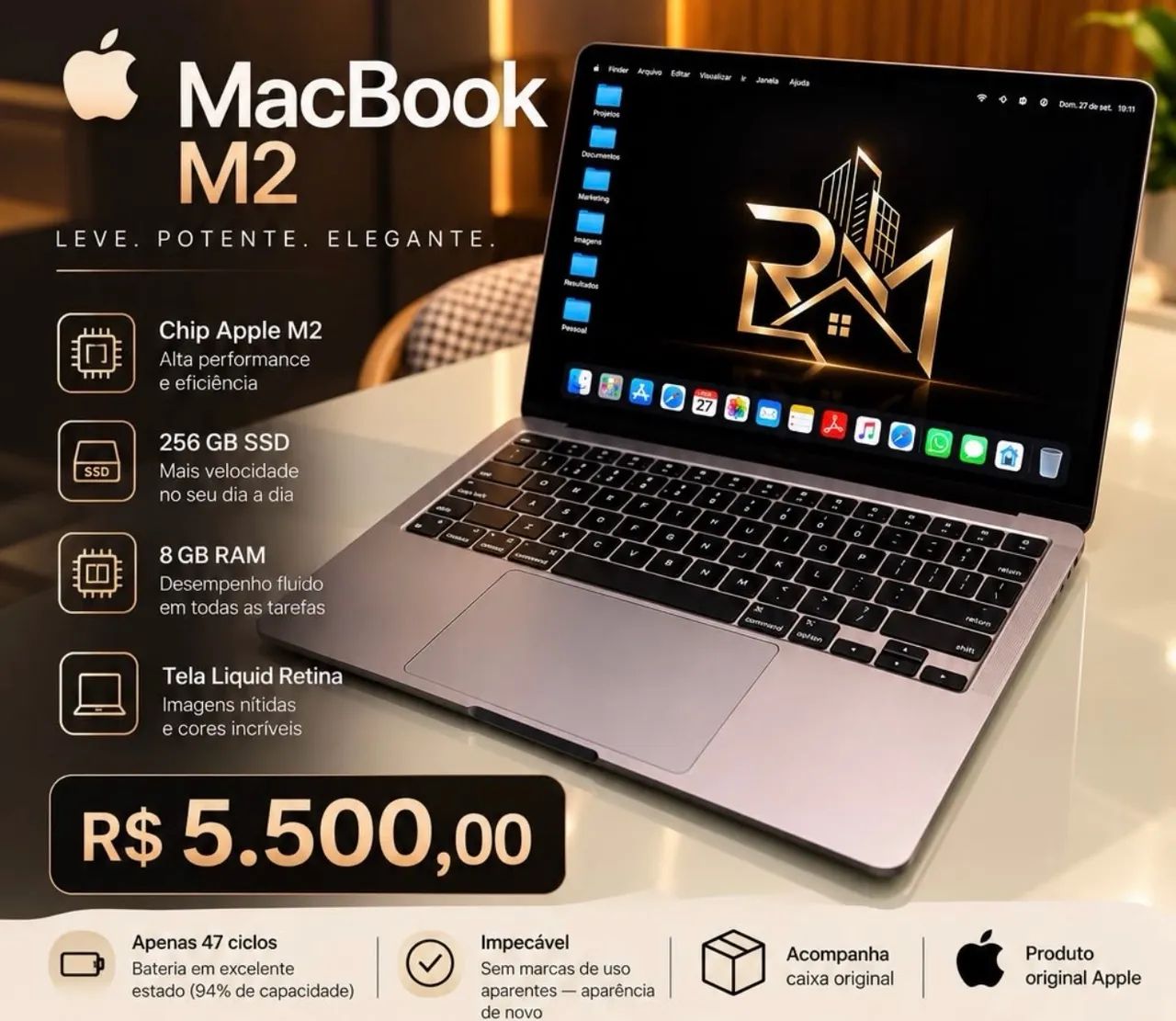 MacBook M2 praticamente NOVO