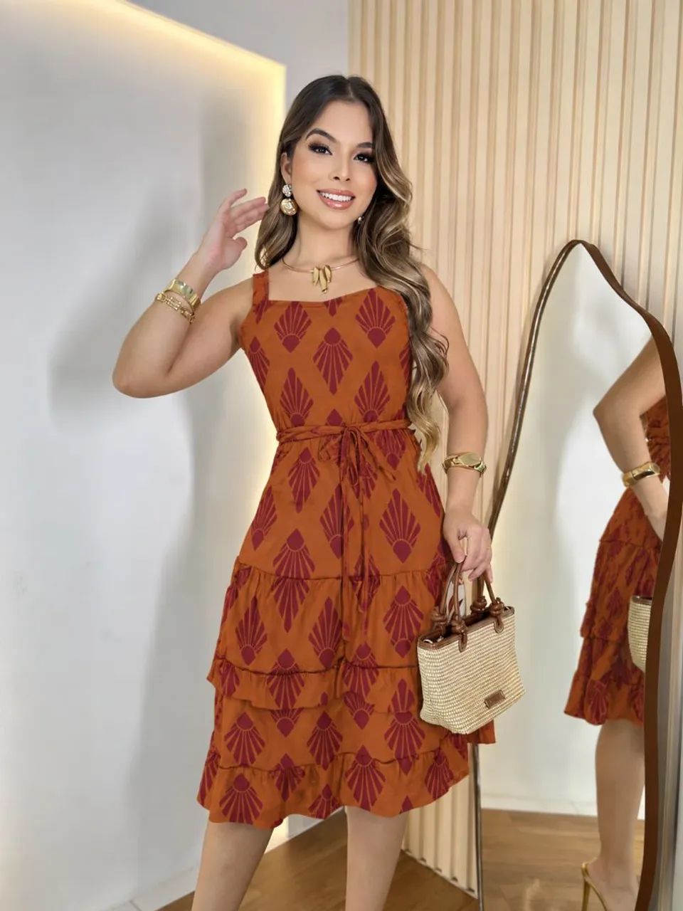 Kit 2 peças vestido curto Lua várias estampas disponíveis - Foto 4
