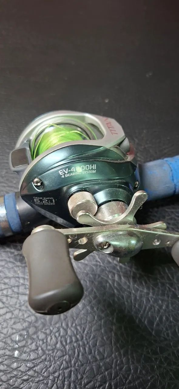 Kit de pesca Carrerilha + Vara + linha Multifilamento 