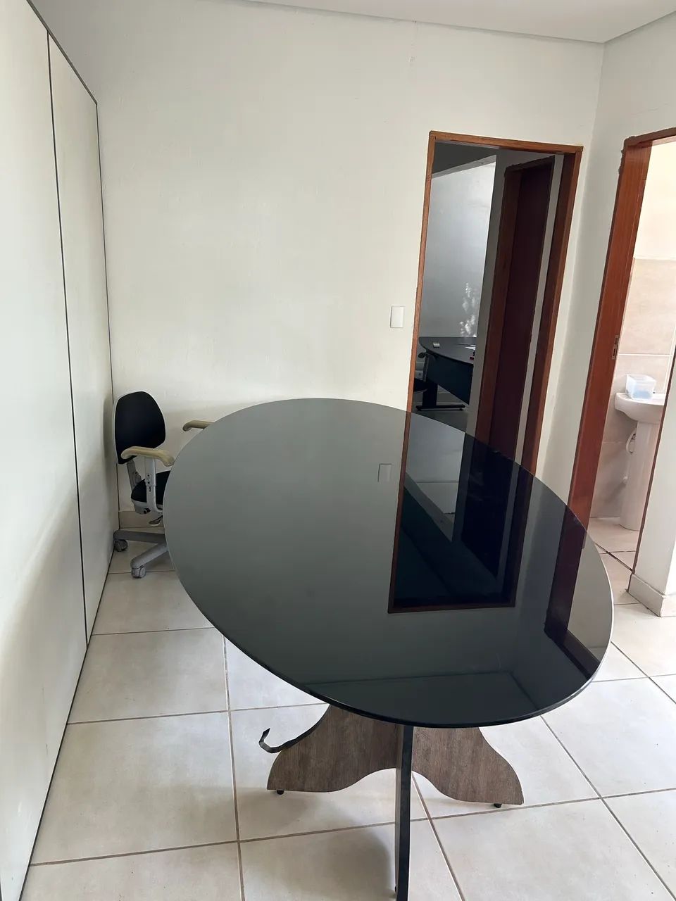 Mesa de Vidro Preta - 270cm X 135cm - Foto 4