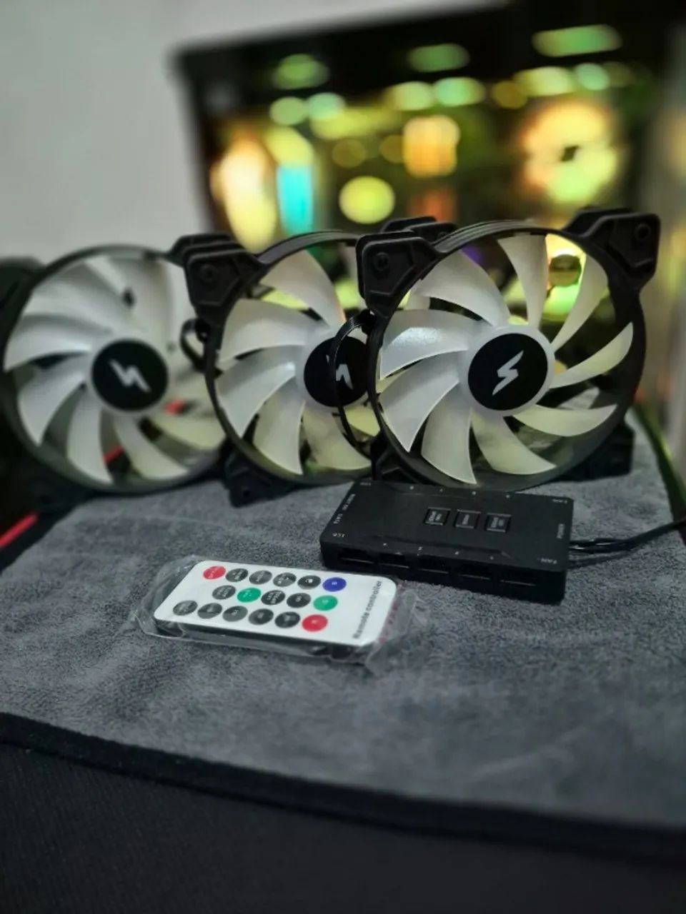 Kit 3 Fans SuperFrame Swift 120mm ARGB c/ Controladora - Foto 2