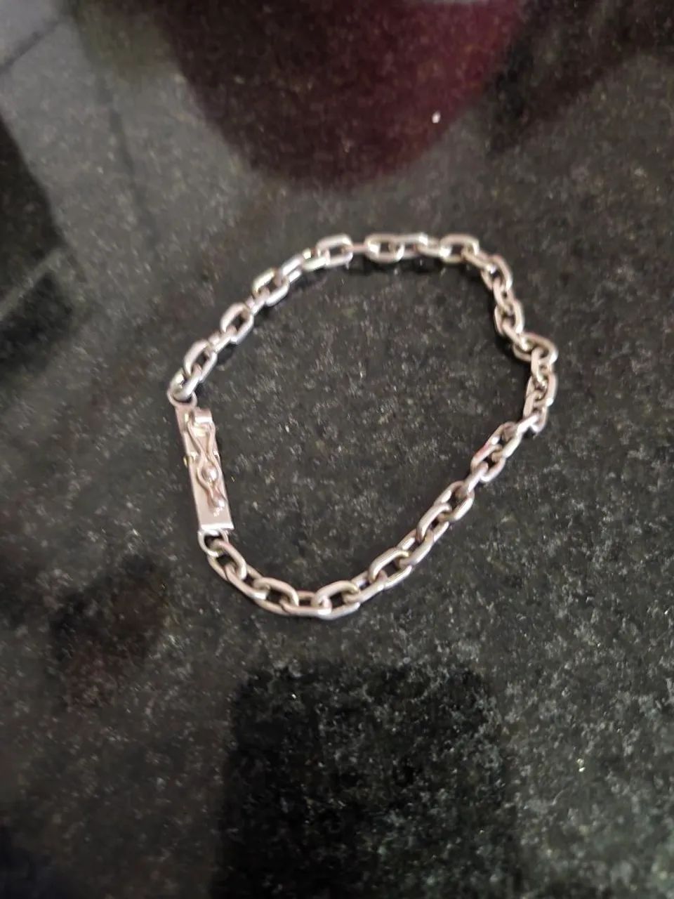 Pulseira de prata 925  fecho gaveta 