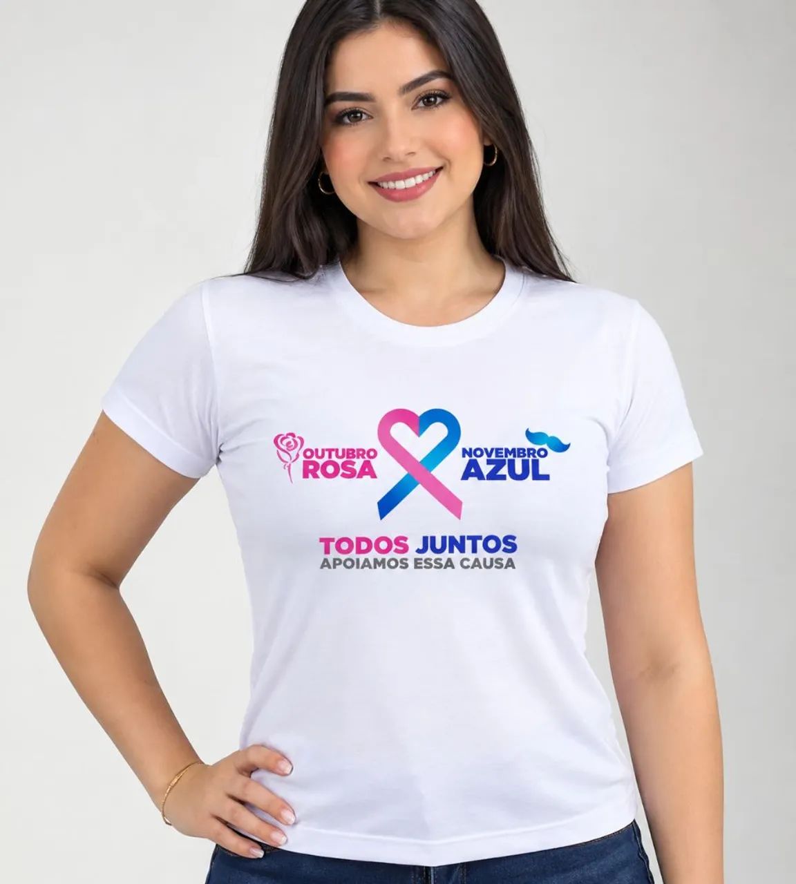 Camisas personalizadas outbro rosa - Foto 2