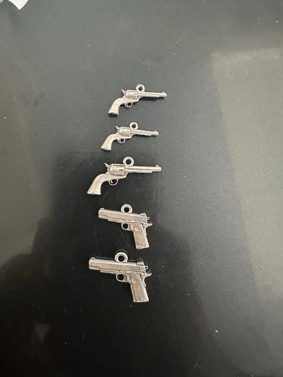 Pingente De Prata Revólver/Pistola 