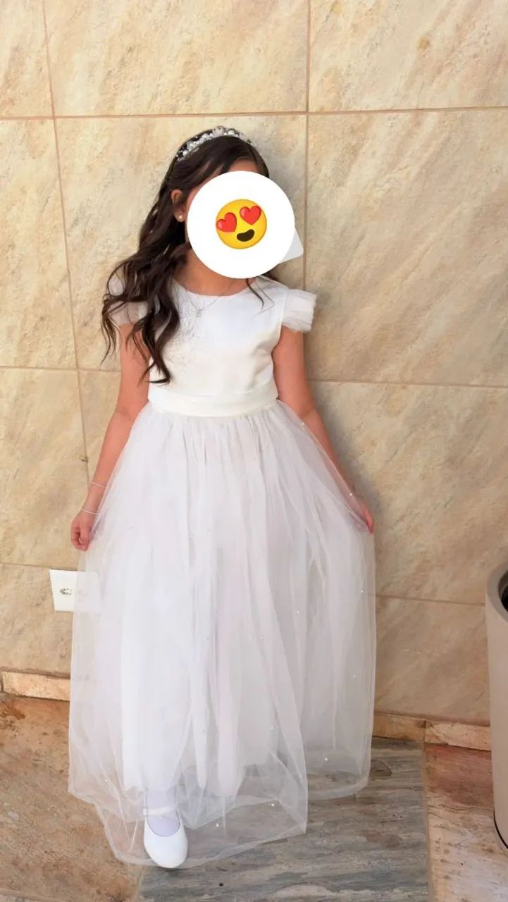 Vestido de daminha branco 