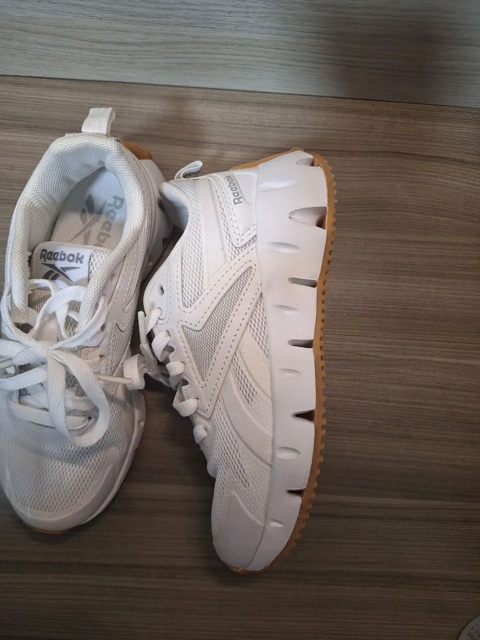 Tênis Reebok Zig Dynamica Infantil Branco - Tam. 30,5 - Foto 6