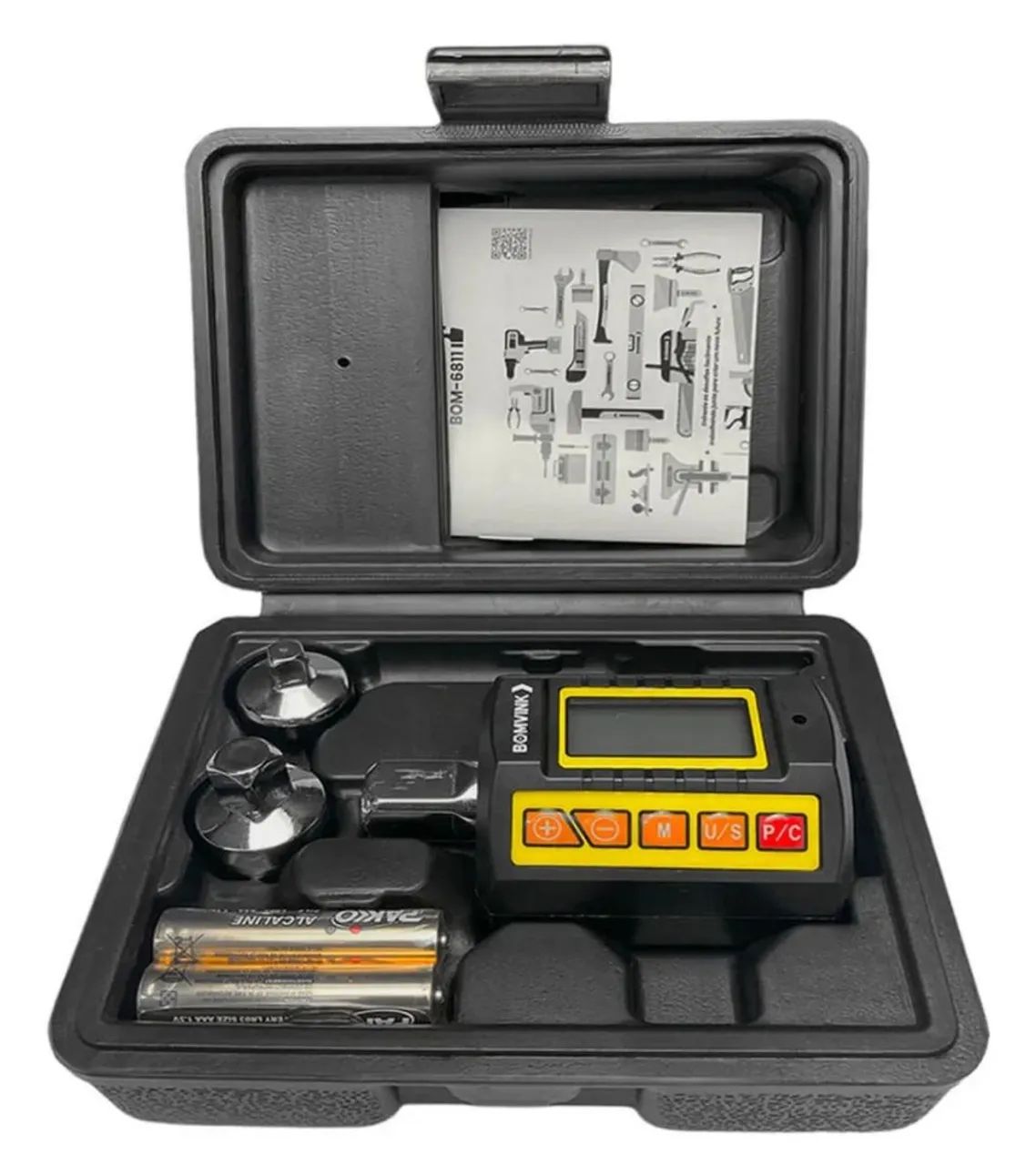 Torquímetro Digital BOMVINK BOM-6811 13,5-135Nm com Alarme Sonoro e Luminoso + Adaptadores - Foto 2