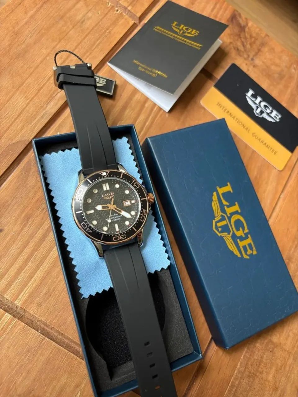 Relógio Lige Original Premium Pulseira Silicone