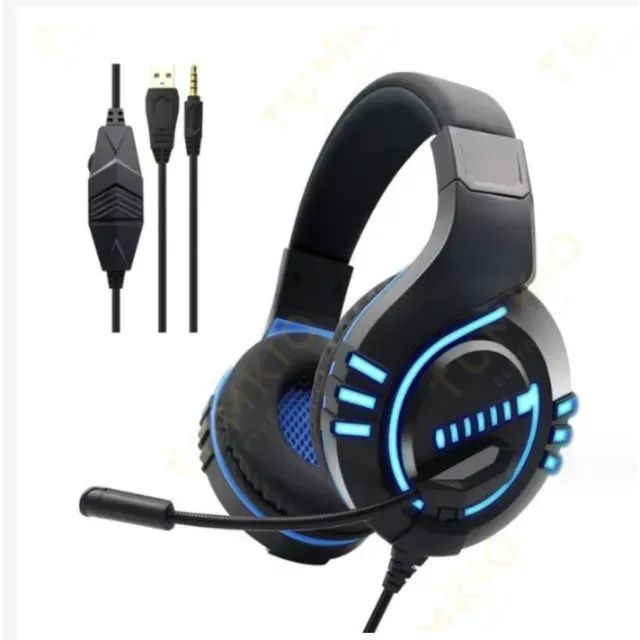 Fone De Ouvido Headset Gamer Com Led Para Computador Jogos Xbox Ps4