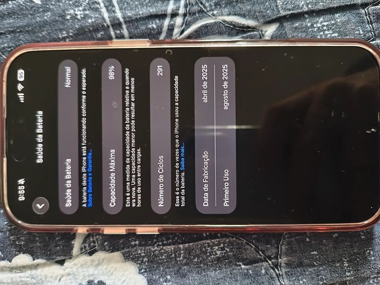iPhone 16 pro max na garantia. 98% saúde super novo
