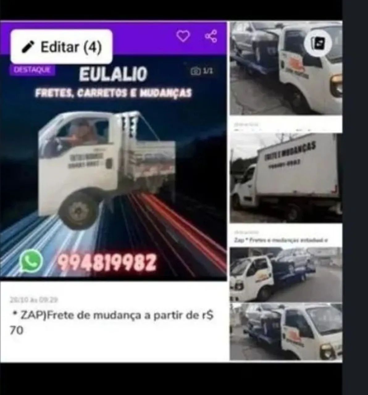 Frete de mudança a partir de r$ 80 - Foto 3