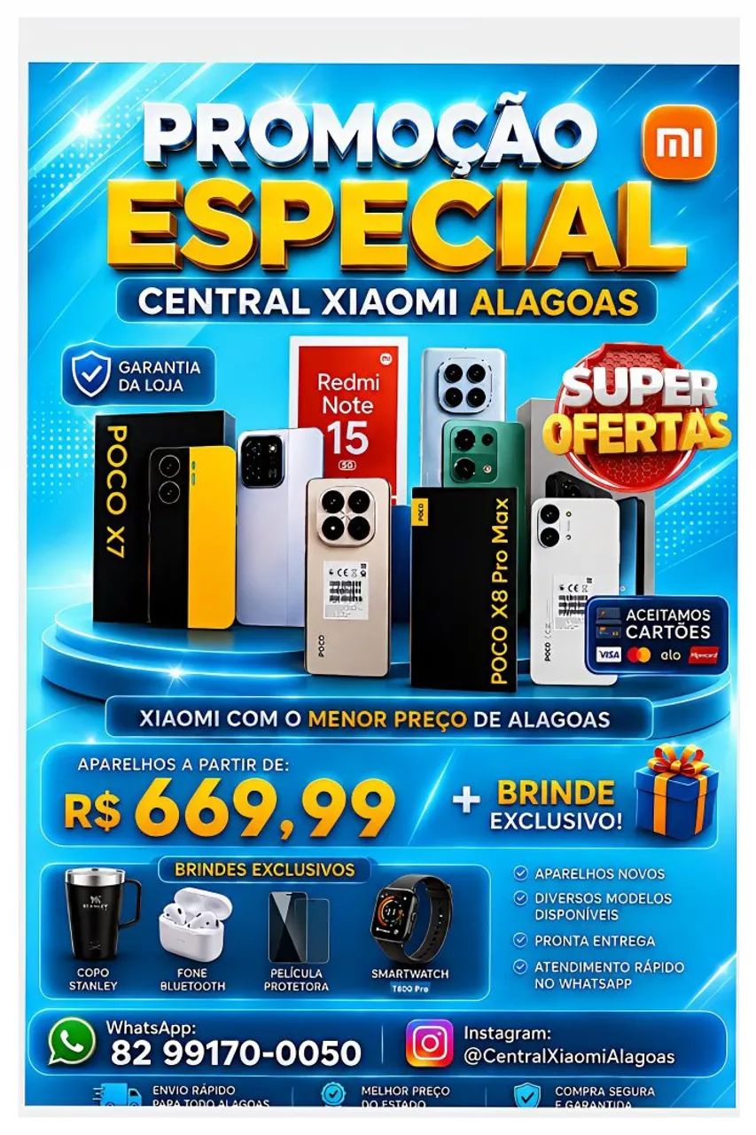 Xiaomi 17T 5G, Poco X8 Pro Max 5G, Poco X7 Pro 5G e Diversos Modelos 
