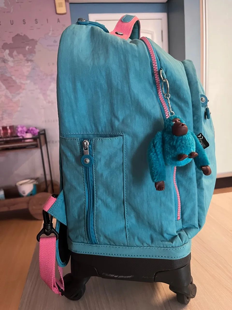 Mochila kipling  Echos 29 litros com rodinhas 360° - Foto 3