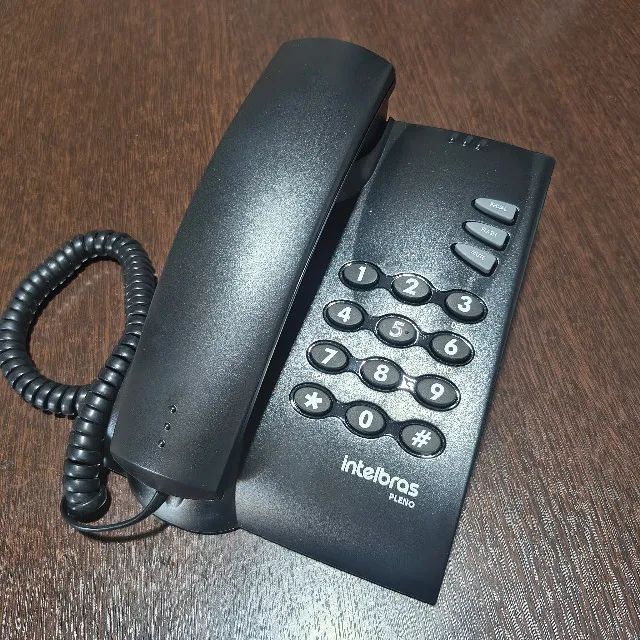 Telefone Pleno Intelbras Com Fio Preto
