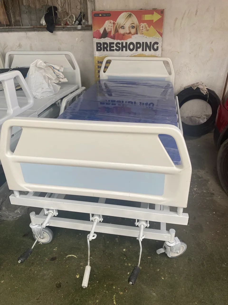 Cama hospitalar com colchão  - Foto 3