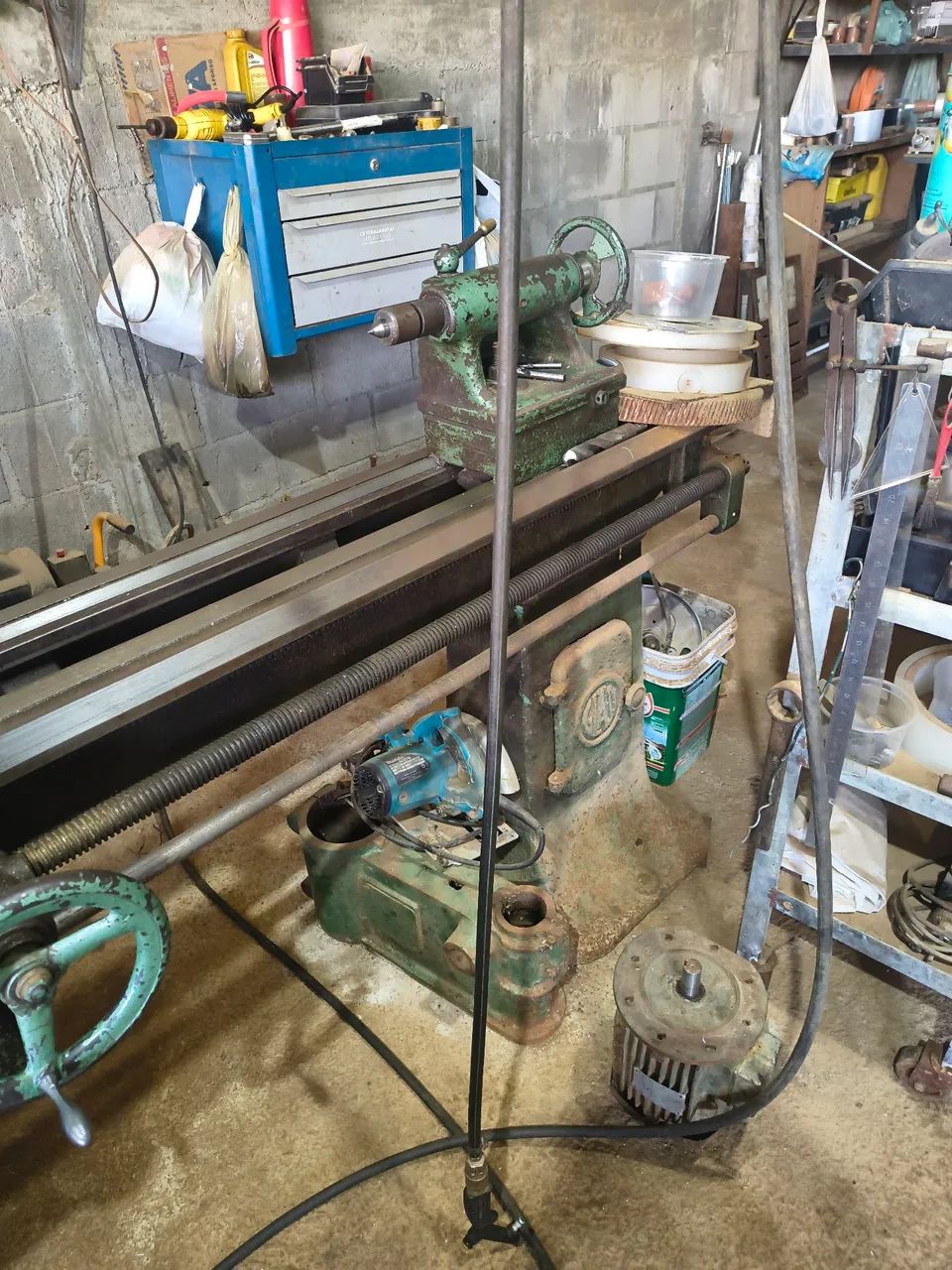 TORNO MECÂNICO 1,5 MTS ALEMÃO DE CORREIA. - Foto 3