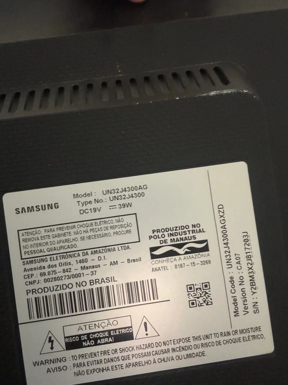 Smart TV Samsung 32? - Com Display Danificado | Funcionando - Foto 2