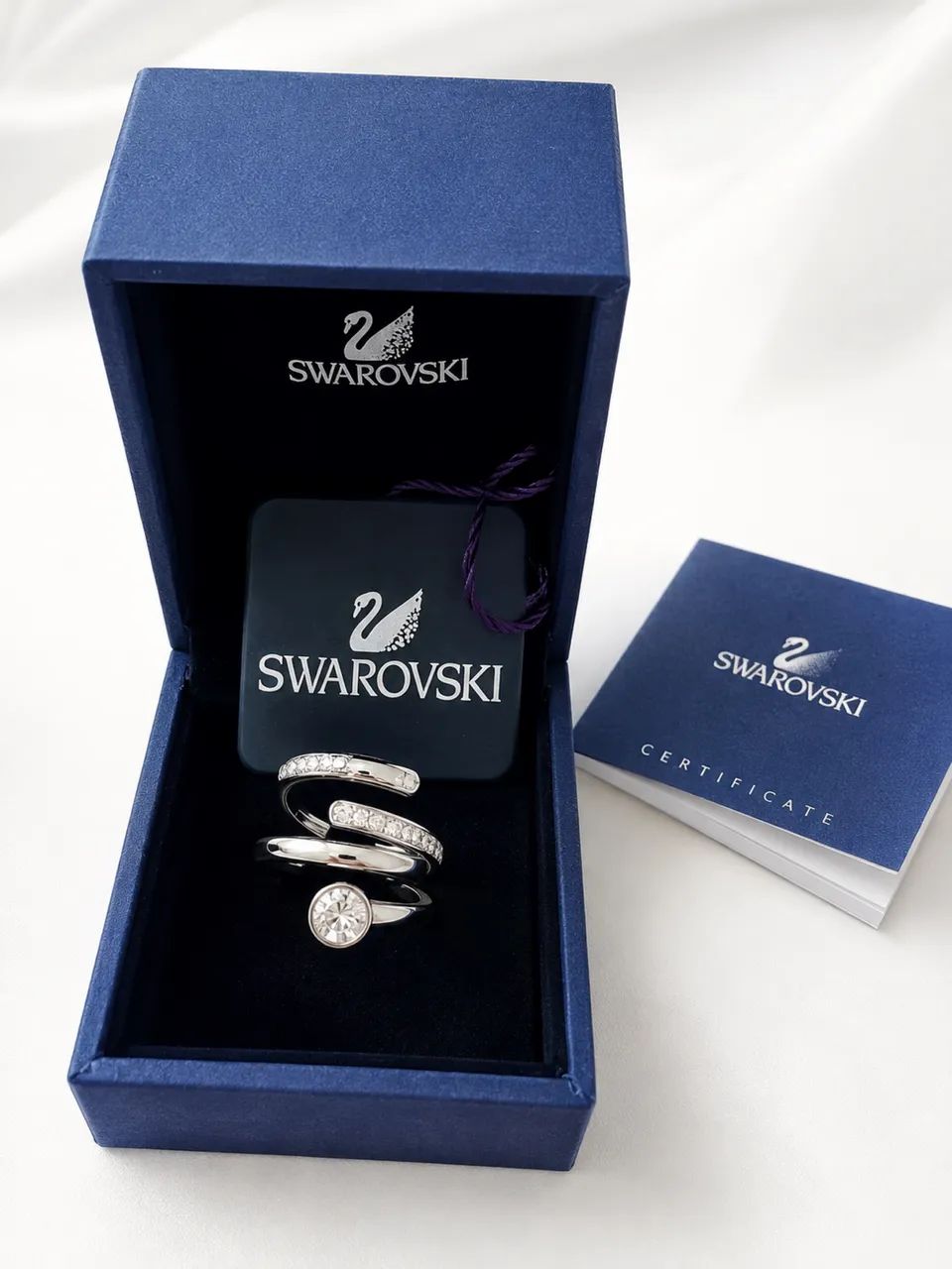 ANEL SWAROVSKI ORIGINAL - CONJUNTO COM 2 PEÇAS 