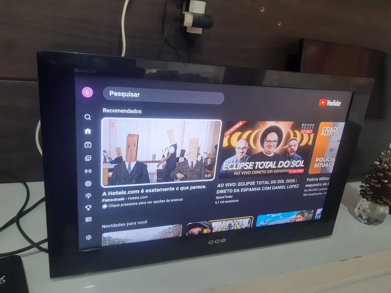 Entrego TV LCD 24 polegadas aceito cartão  - Foto 2