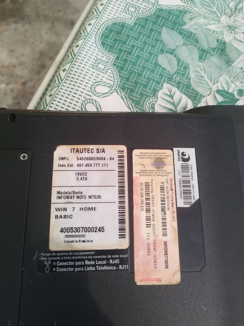 VENDO NOTEBOOK ITAUTEC, MOD: INFOWAY NOTE  W7535  - Foto 5