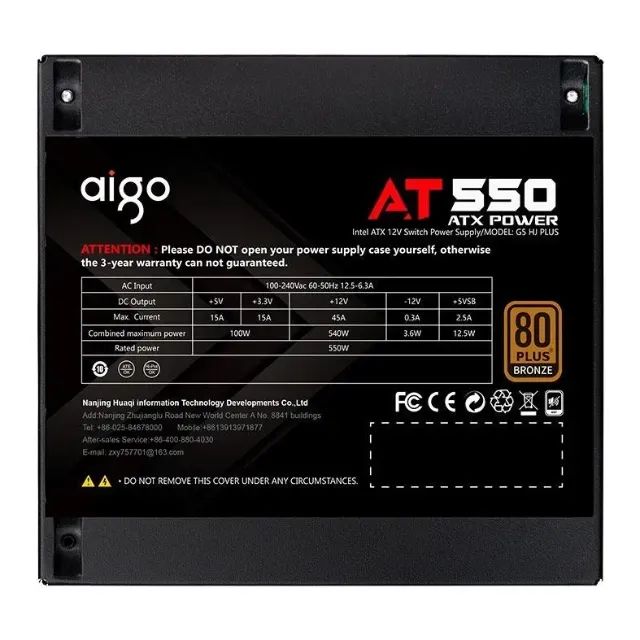 Fonte Aigo Darkflash AT550 550W 80 Plus Bronze - Foto 3