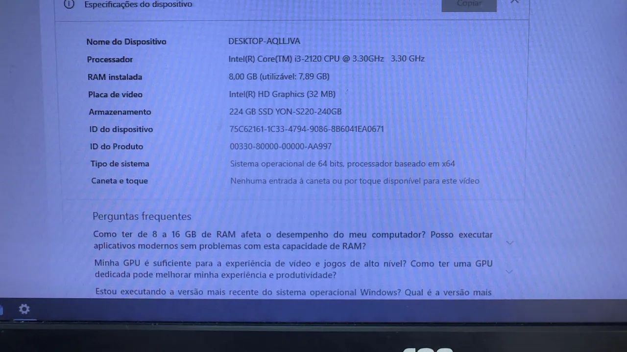 PC i3 escritório  - Foto 2