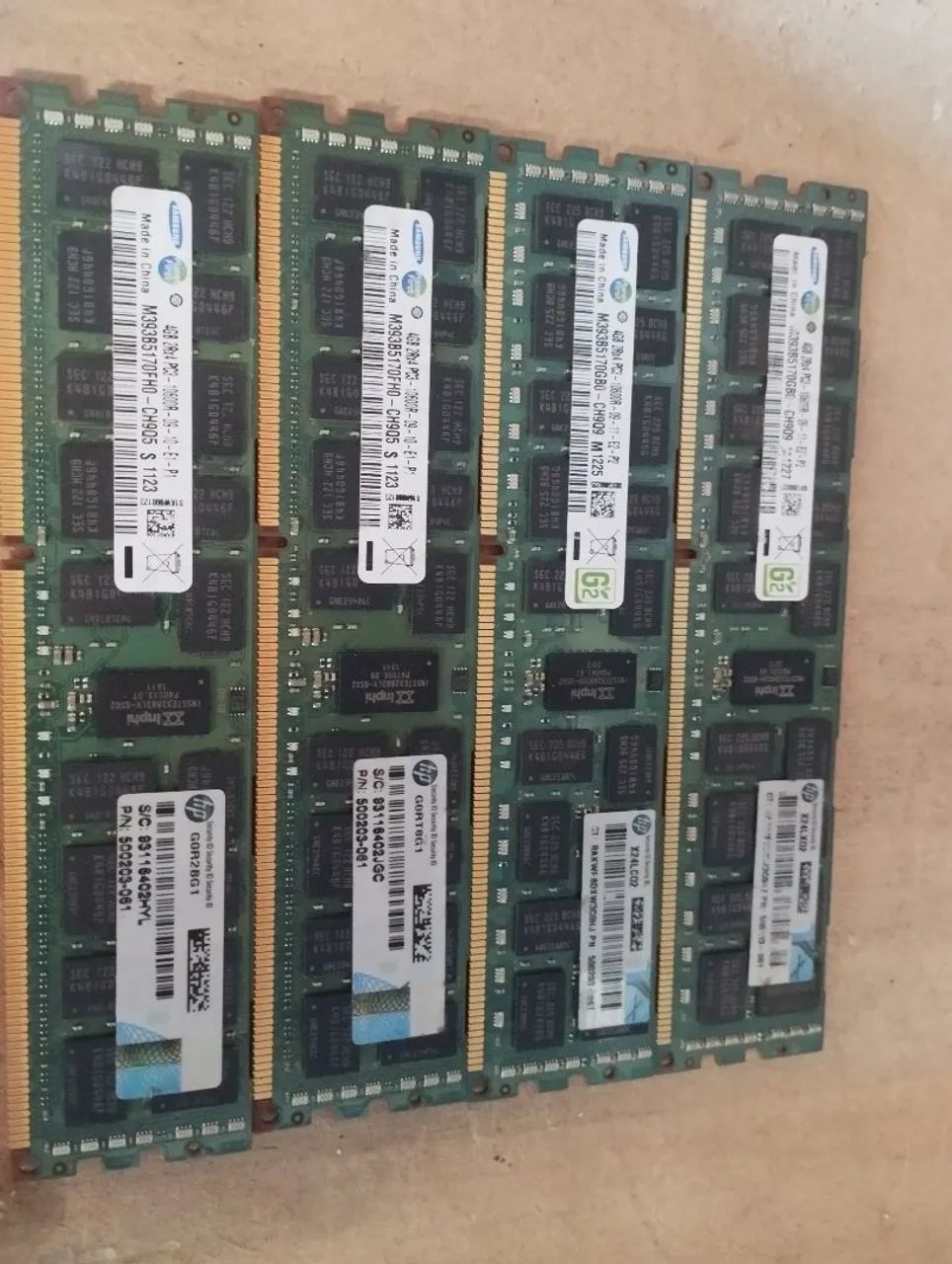 Kit 4 x DR3 4GB 1333MHz PC3-10600R ECC Servidor - Foto 3