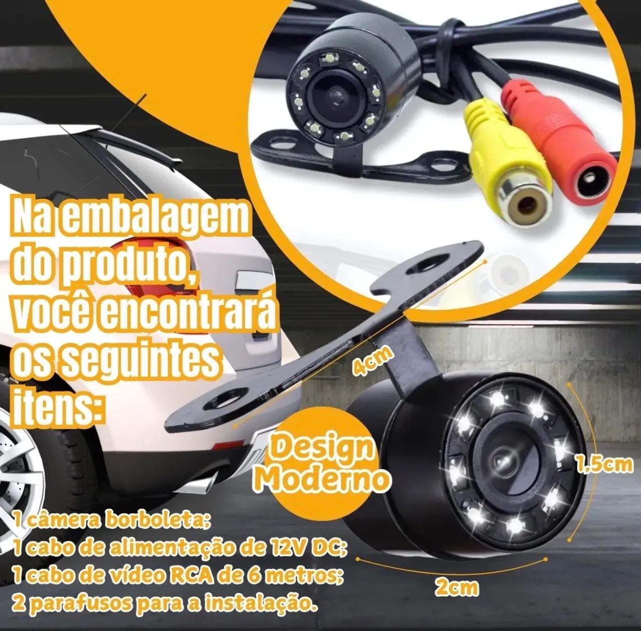 Câmera de ré universal *NOVA* - Foto 3