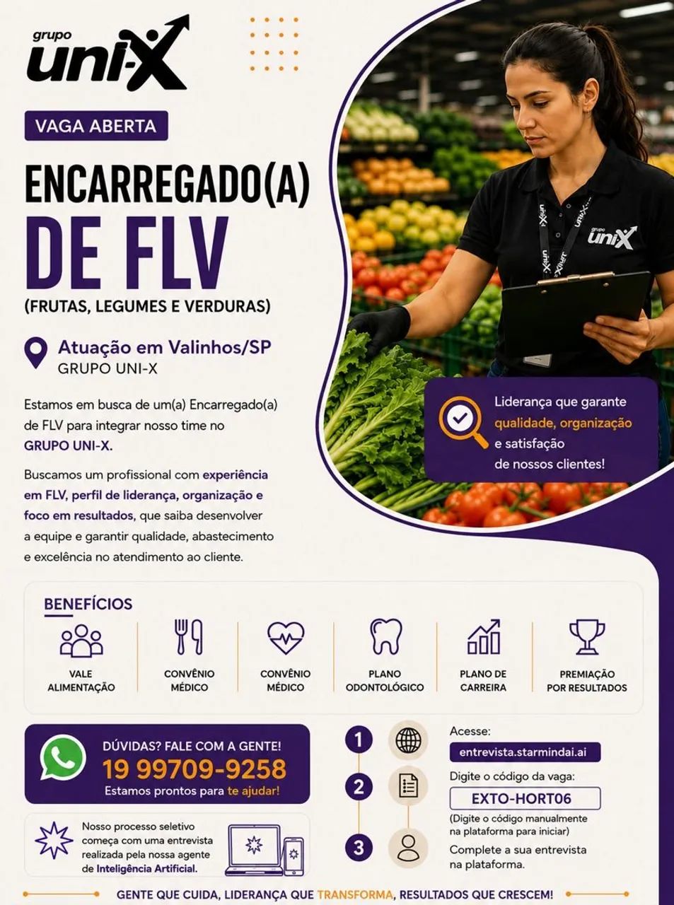 Vaga Encarregado FLV
