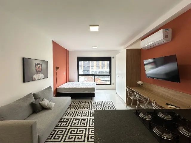 Apartamento studio mobiliado com 34m com vaga ao lado da UFSC e Vila Romana - Foto 4