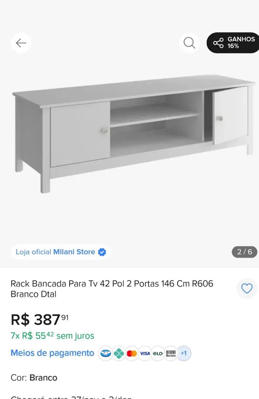 Rack bancada para TV 42 polegadas  - Foto 2