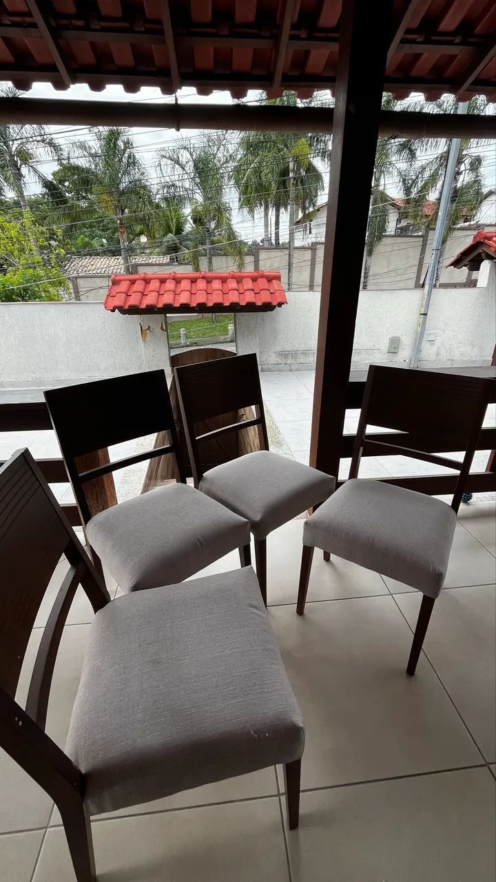 Conjunto 4 cadeiras de Madeira 