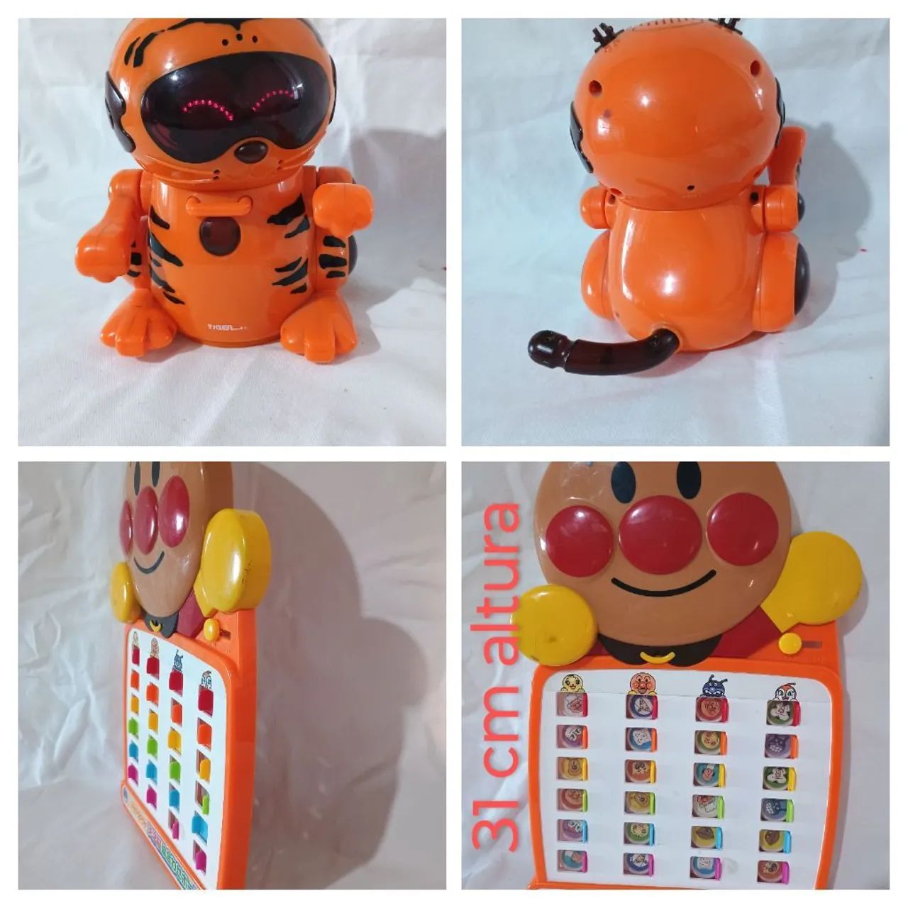 Lote com dois brinquedos japoneses o gatinho é eletrônico e o outro é didático 