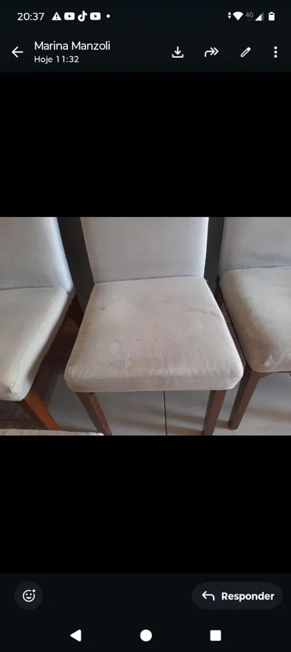 Vendo 06 cadeiras para mesa de jantar. - Foto 2