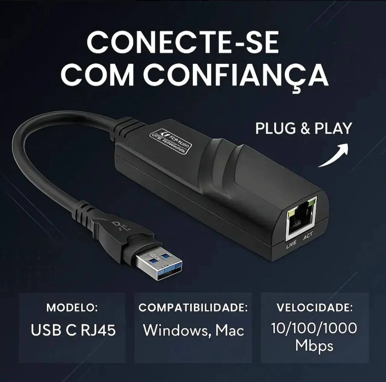 Adaptador rede x USB