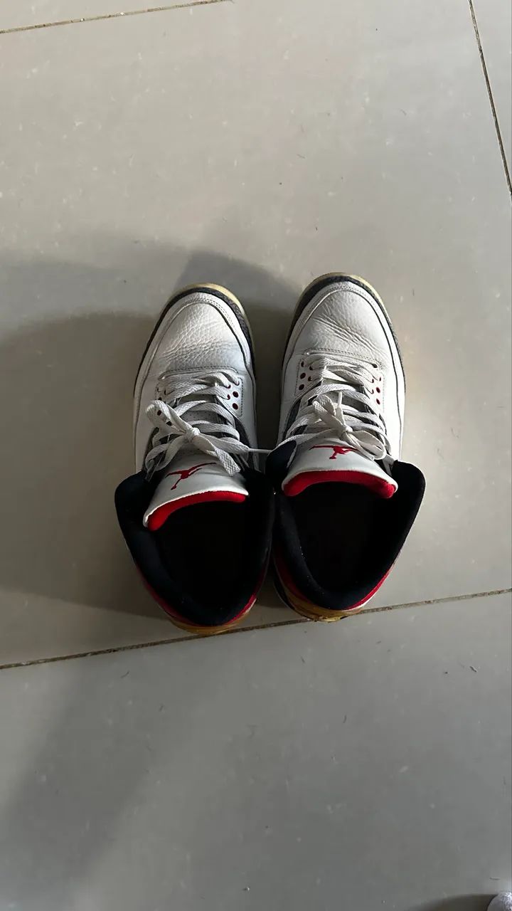 Tênis Jordan 3 fire red denim  - Foto 3