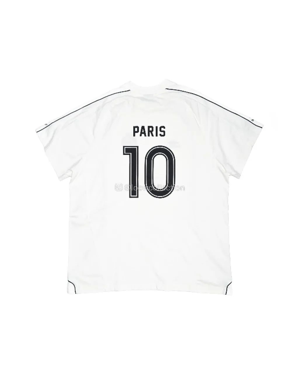 camiseta oversized balenciaga soccer "paris" em branco - Foto 2
