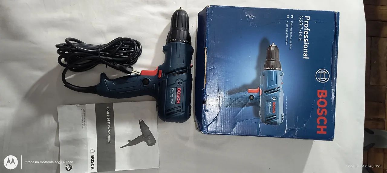 Furadeira E Parafusadeira Profissional Elétrica GSR 7-14 E 400 E 127V Bosch Nova na Caixa 