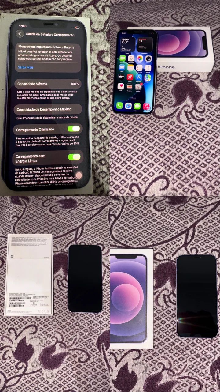 iPhone 12 64GB Roxo + Caixa - Foto 2